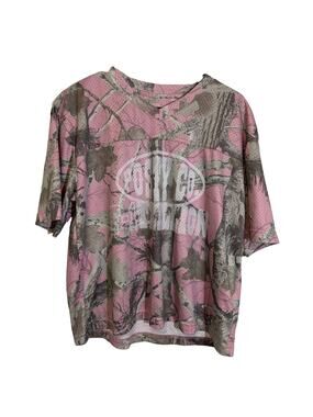 Hollister Posty Malone Co Graphic Jersey Pink T Shirt Size‎ Mens S Boxy Crop